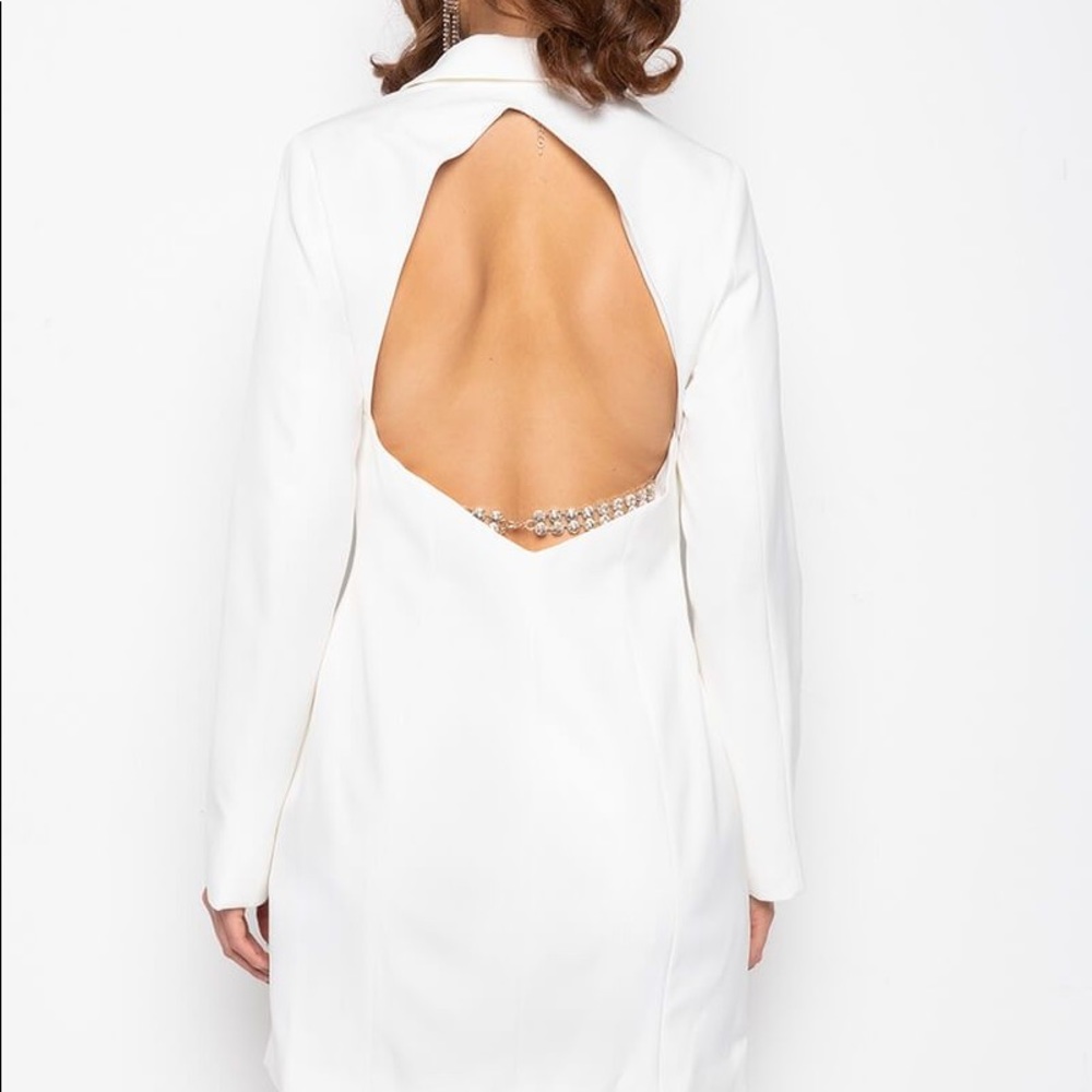 NWT Akira White Blazer Dress Perfect For Bachelorette/Bridal Shower